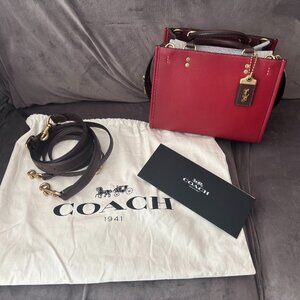 COACH - Rogue Bag 25 In Colorblock Limited Edition- Brass/Brick Red Multi